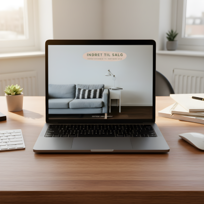 Mockups af Indret til salg